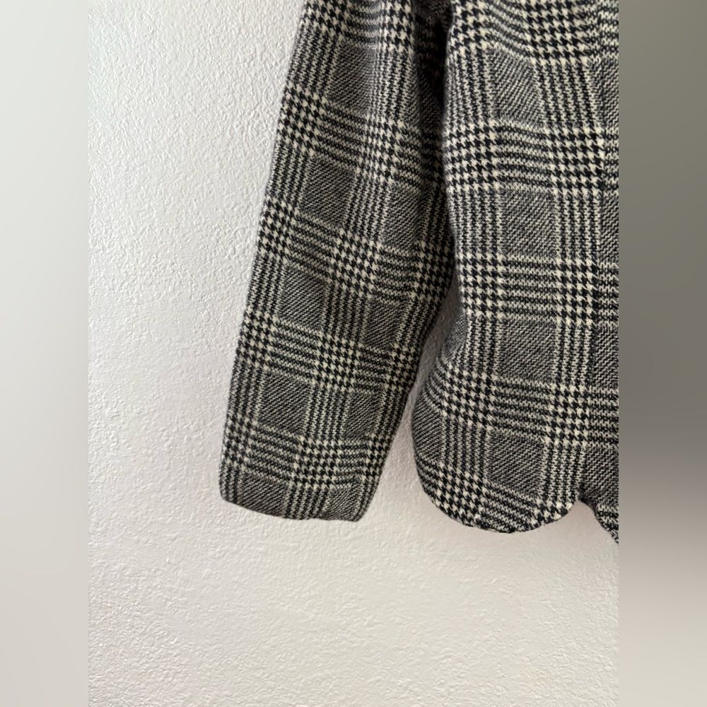 Albert Nipon Blazer Shiny Thread, Wool Plaid Gold… - image 3